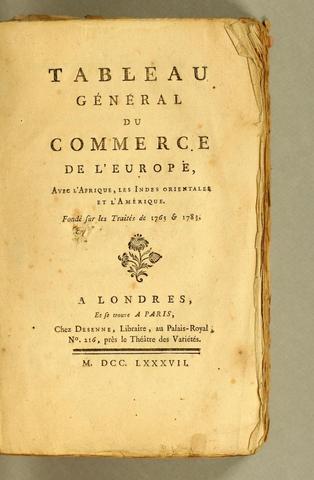 Publication du Tableau général du commerce de l’Europe
