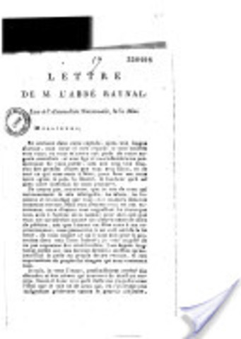 Arrivée à Paris. Raynal se décribilise