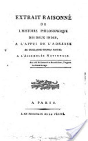 Extrait raisonné de l'Histoire des deux Indes
