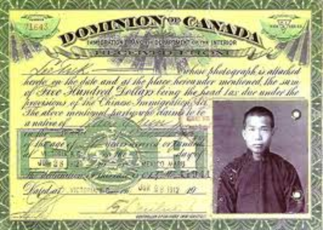 Chinese Head Tax Increases Again