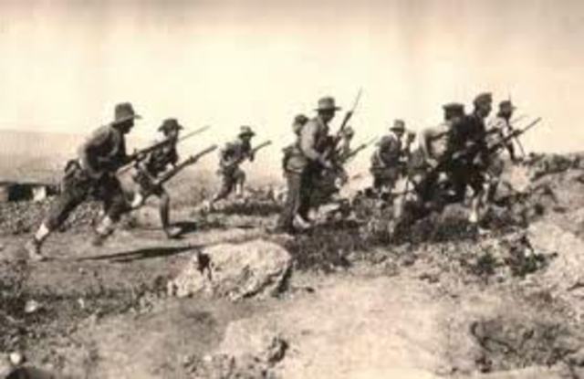 Troops landed Gallipoli