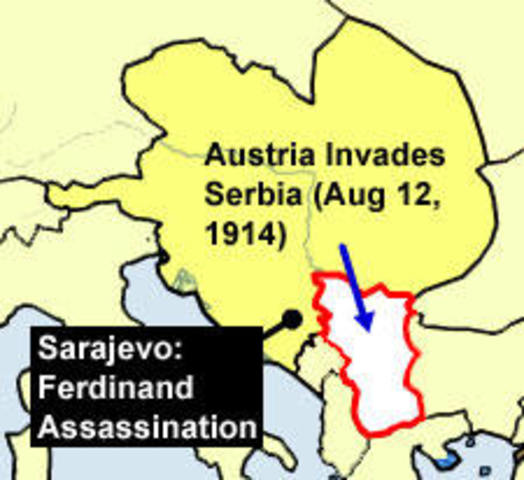 Austria-Hungary declared war on Serbia