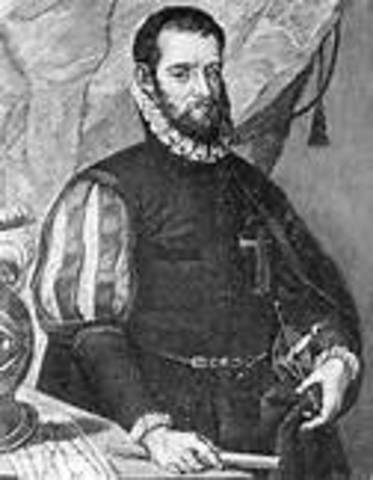 * Pedro Menéndez de Avilés establishes first European settlement