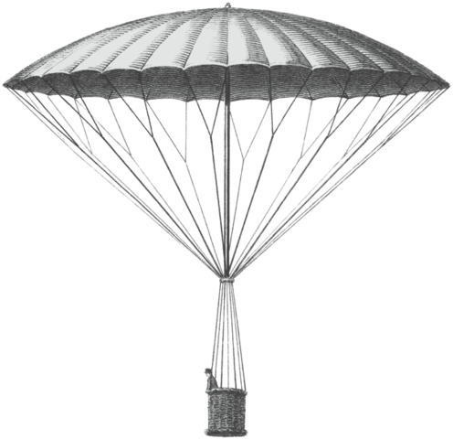 Jean Pierre Blanchard makes the first soft parachute