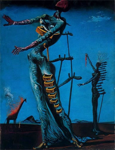 SUBREALISME (COSTUMNS I PROTESTA SOCIAL): "GIRAFA AMB FOC"