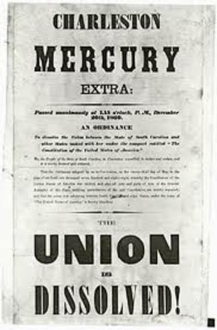 South Carolina Secedes from the Union