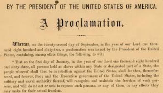 January 1, 1863 Emancipation Proclamation