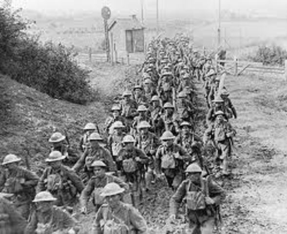 L'Angleterre declare la guerre a l'Allemagne