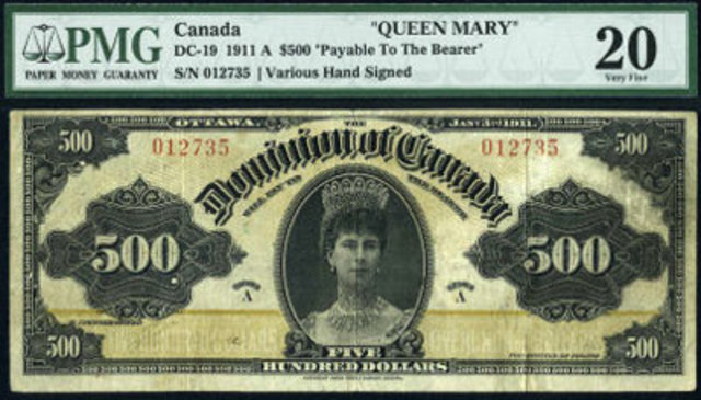 25$ and 500$ bank notes