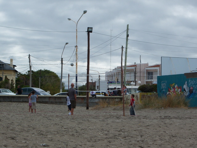 We played football in the beach