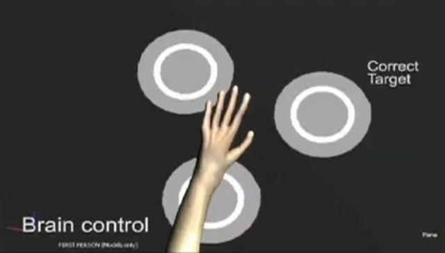 Apen bedienen virtuele hand met brein