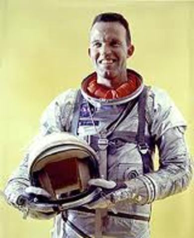 L. Gordon Cooper spends 34 hours in space. He is the last American to fly in space alone.