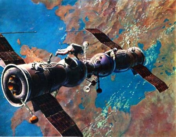 Soyuz 4 & 5 perform the first Soviet spacecraft docking