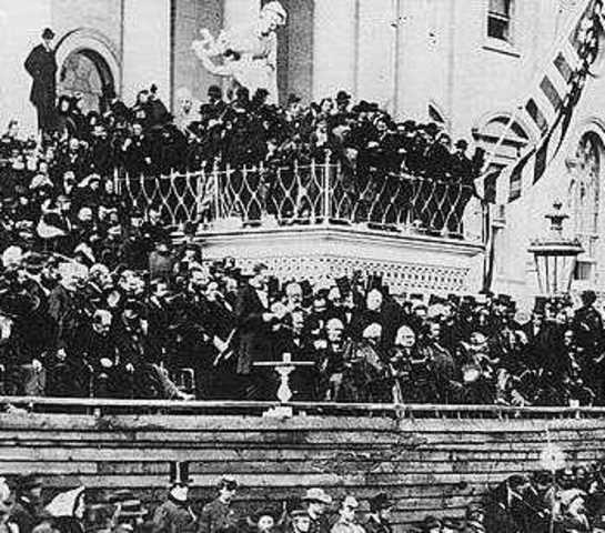 Lincoln is inaugurated for his second term