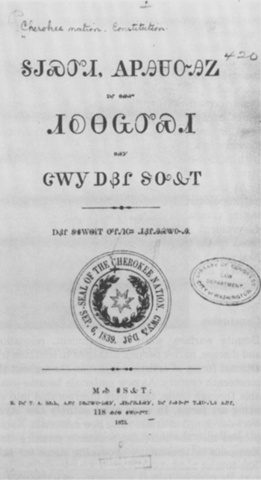Early Cherokee Language Rights