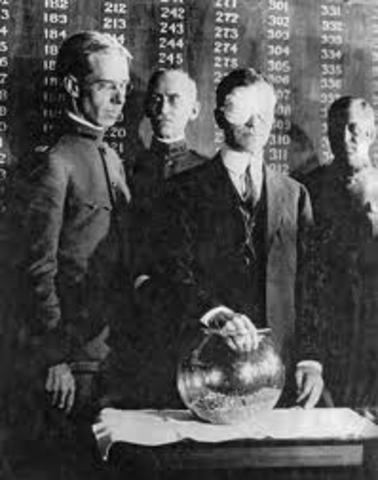 Roosevelt approves military draft.