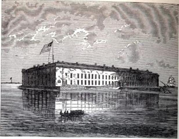 U.S. troops moved to Fort Sumter