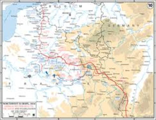 End of 1914- The Trench System from the North Sea to Switzerland
