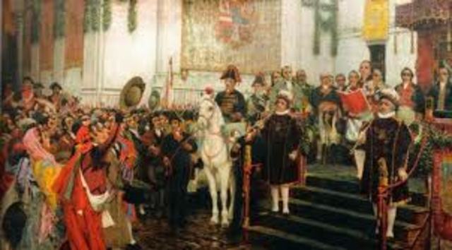Carlos IV abdica en favor de su hijo, Fernando VII