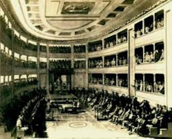 Se reúnen las Cortes en Cádiz.