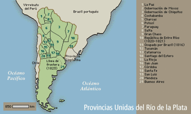 Se independiza la primera colonia americana, Argentina.