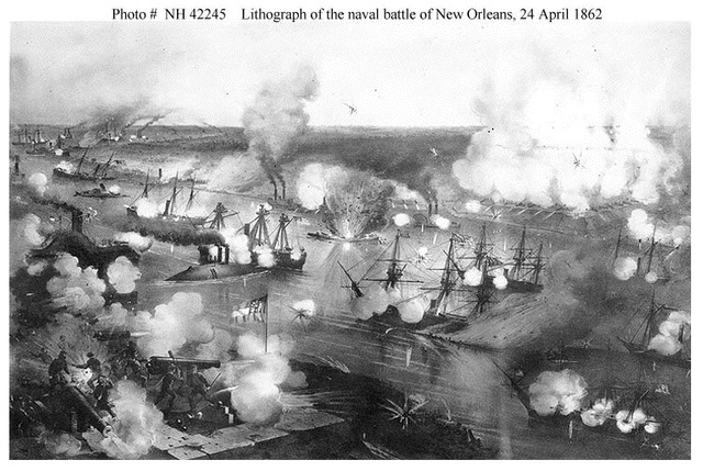 New Orleans falls to the union's naval fleet