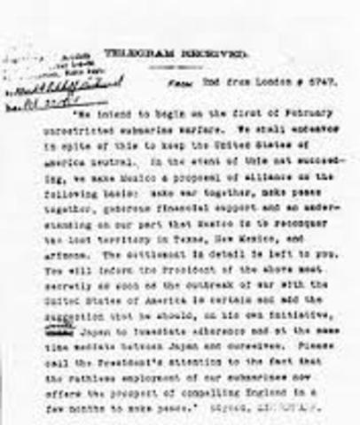 germany sends telegram to mexico