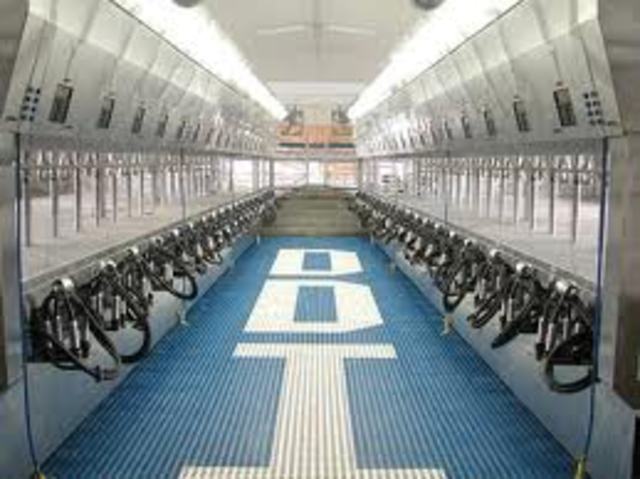 the first milking parlor