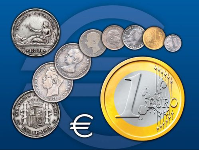 El euro sustituye a la peseta.