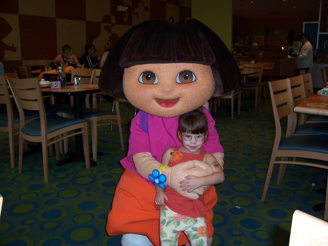 Faith meets Dora!