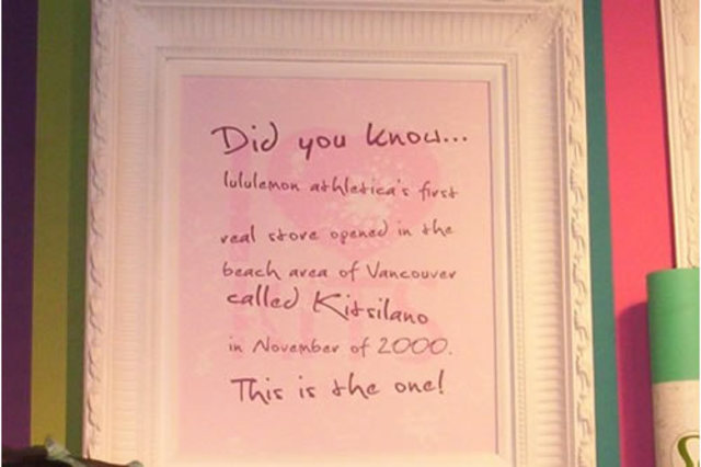 Lululemon's First Store