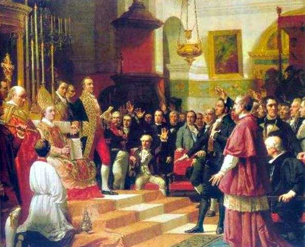 Se reunen las Cortes en Cadiz.