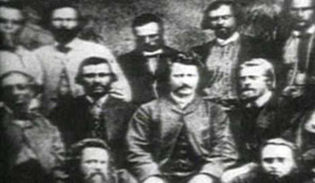 Louis Riel avec des metis