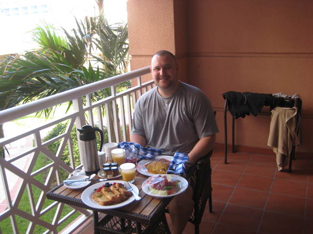 Our First Breakfast on our Private Belcony
