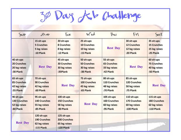 30 Day Ab Challenge
