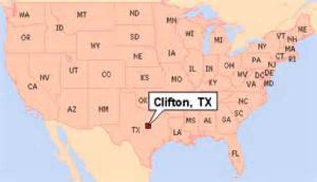 Moved to Clifton, TX