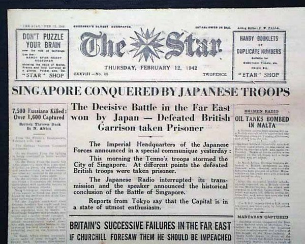 Japan captures Singapore
