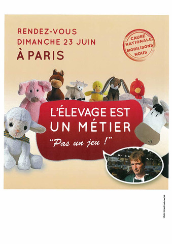 Mannifestation d'agriculteurs à Paris