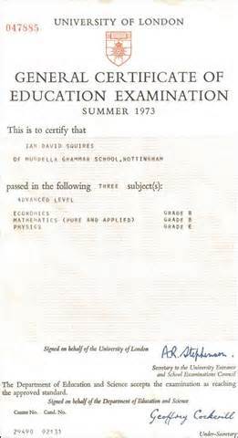 a levels were introduced