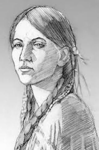 Lewis and Clarke meet Sacagawea