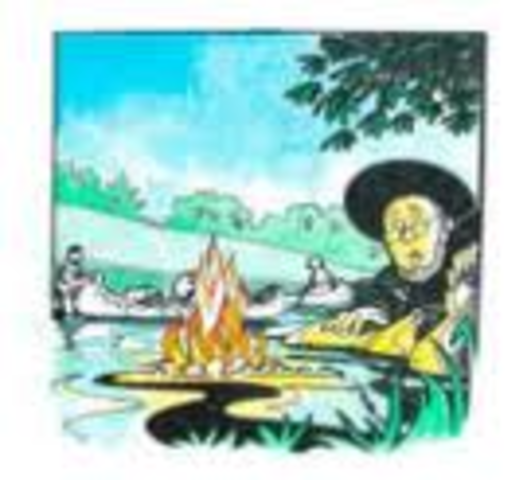 Native Americans Burning Gases Around Lake Eerie