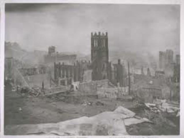 St Mary's Cathedral is destroyed by fire