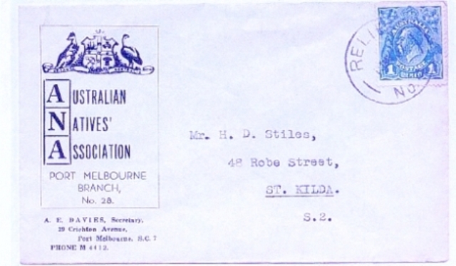 Australian Natives Association Formed