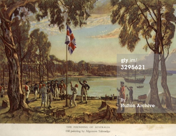 Captain James Cook raised the Union Jack