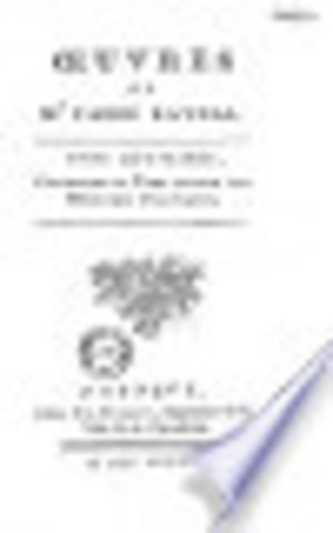 Parution des Oeuvres de M. L'Abbé Raynal