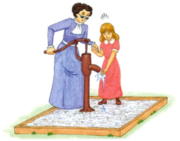 Helen Keller and Anne Sullivan: