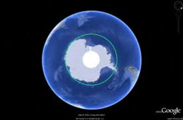 First time to cross  the Antarctic circle