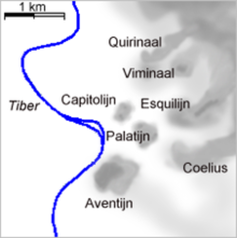 W Eerste ned. op Palatinus (8e vC)