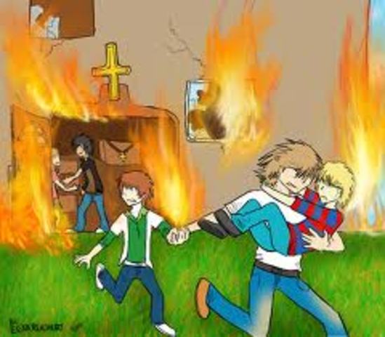 fire in the church