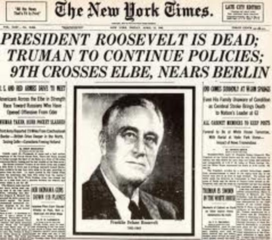 FDR dies